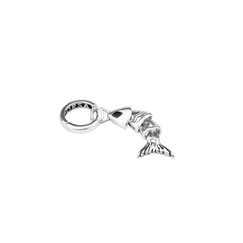 گوشواره حلقه ای دال ماهی نقره