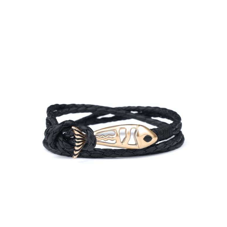 دستبند دال ماهی طلا لول بافت S 3/29