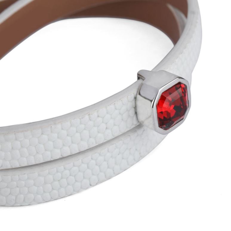 دستبند کشویی ایمپریال نقره با کریستال قرمز